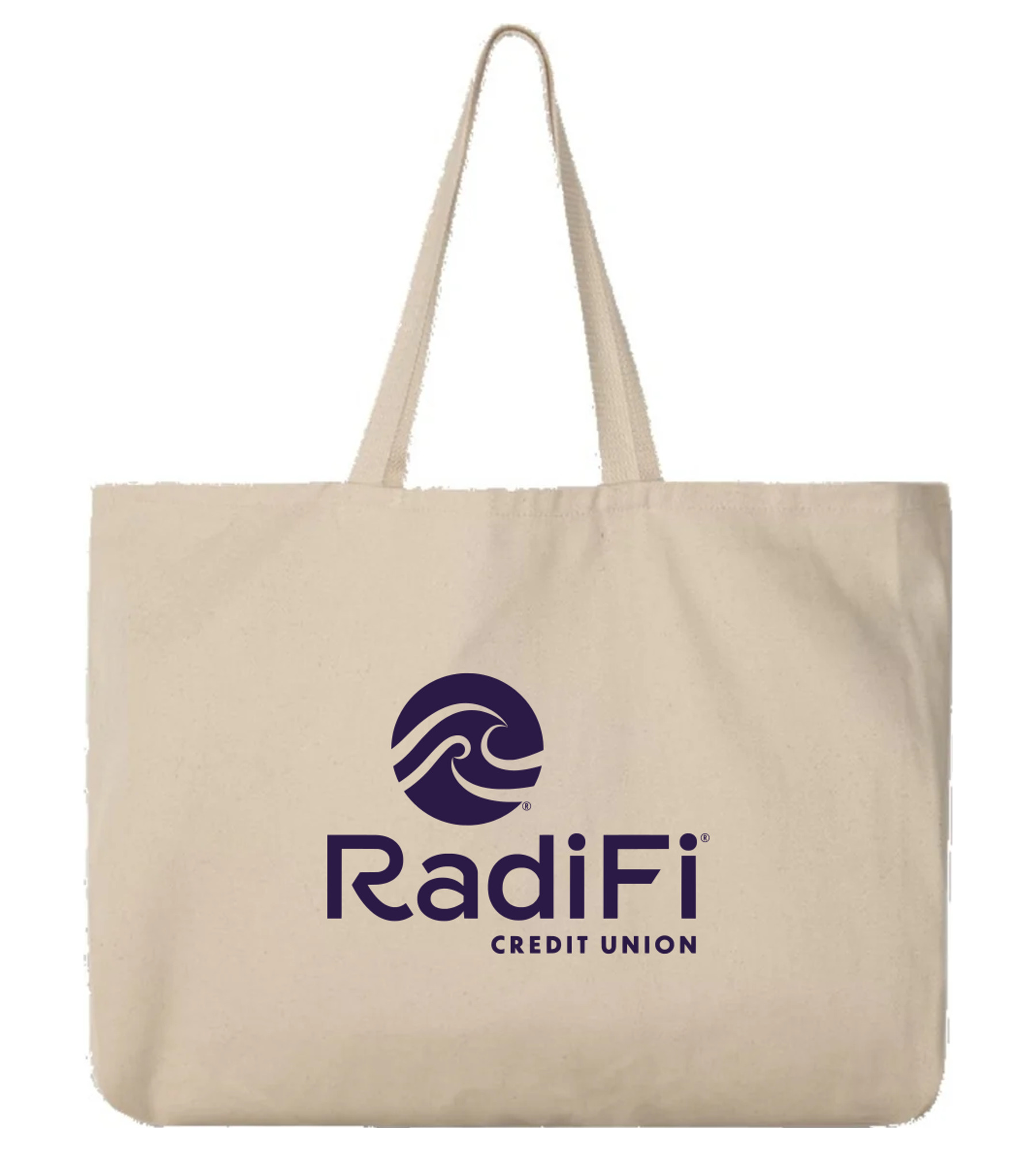 Port Authority - Ideal Twill Jumbo Tote Natural with RadiFi Credit Union
